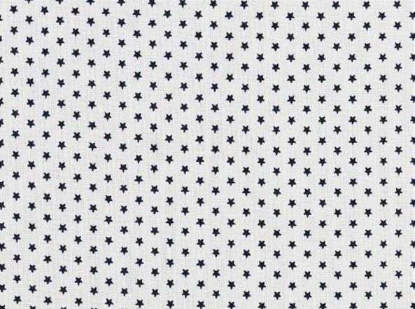 Baumwolle | bedruckt | 4mm little stars | weiß / dunkelblau