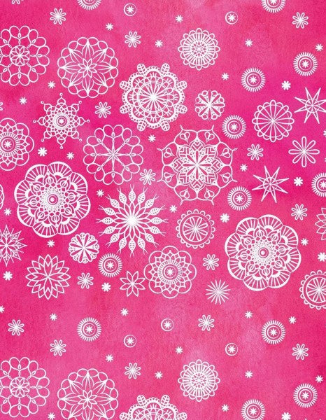 Jersey | bedruckt | Mandala | pink