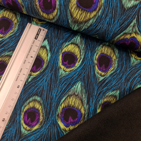Softshell | bedruckt | Pfauenauge | blau