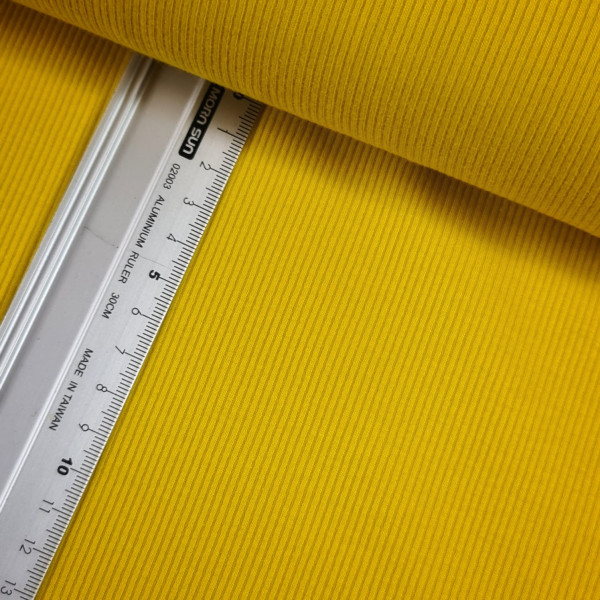 Rippjersey | fein | Uni | maisgelb