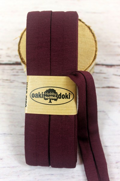 Bias Jersey Schrägband/Einfassband | 40 / 20mm | 3m | Nr. 919 | brombeer