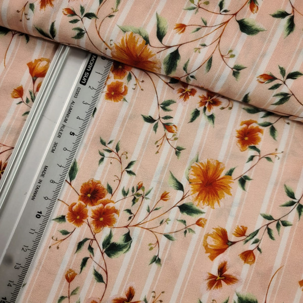 Viskose | bedruckt | flowers | rosa