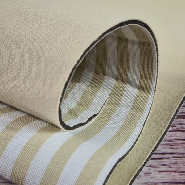 EcoBaFo | bedruckt | Streifen | beige/weiß