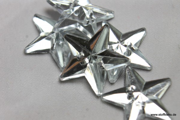 5 Knöpfe | Stern | Kristall | 1 ,5 cm