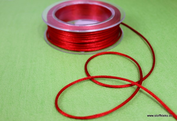 3m Satinband | Satinkordel | 3mm | rot