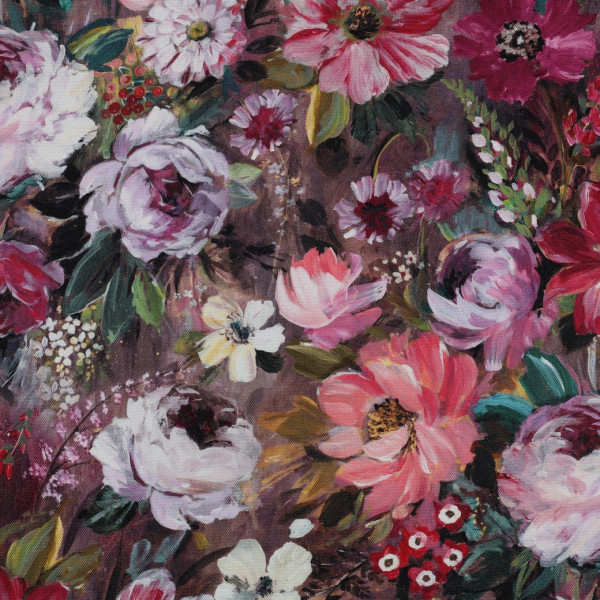 Canvas | Baumwolle | bedruckt | watercolor flowers | malve