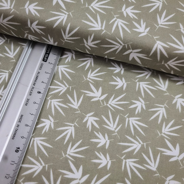 Baumwolle | bedruckt | Farn | khaki