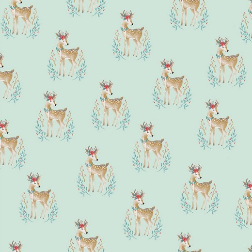 Baumwolle | bedruckt | WOODLAND DEER | mint