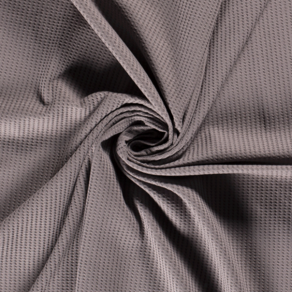 Stretch - Waffle Piqué | uni | fein | taupe-grau