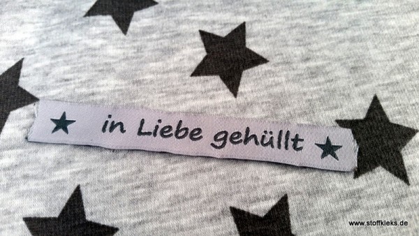 Applikation | Label |in Liebe gehüllt | grau