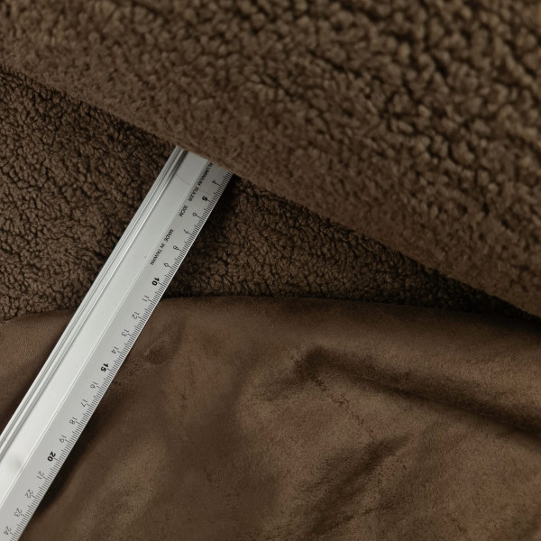 Fellimitat mit Wildlederimitat - Abseite | beidseitig verwendbar | braun