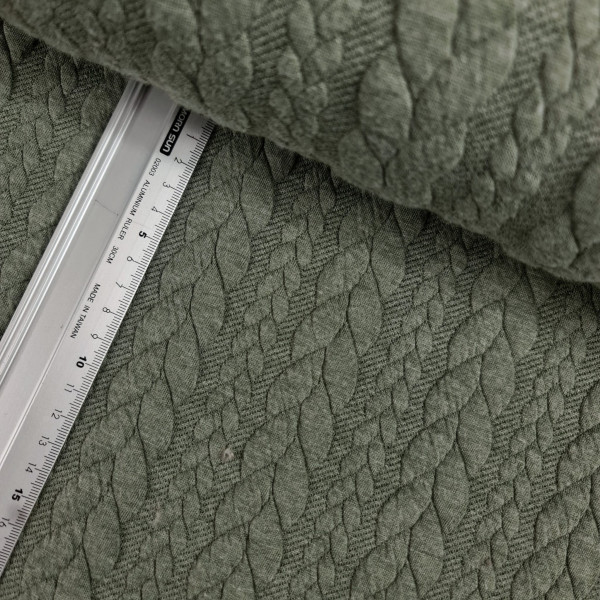 Quiltsweat | Zopfmuster | khaki melange