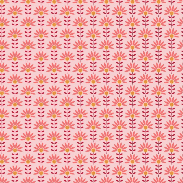 Baumwolle | bedruckt | graphic flowers | rosa