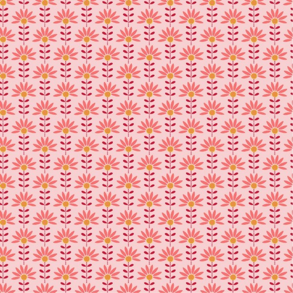 Baumwolle | bedruckt | graphic flowers | rosa