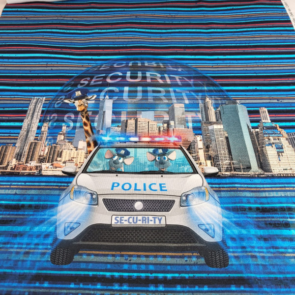 Panel | French Terry | Security | blau/bunt