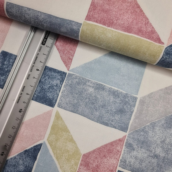 Canvas | Baumwolle | bedruckt | Formen | creme/bunt