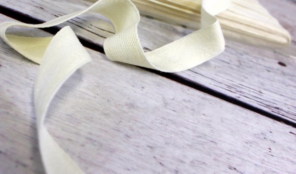 Flachkordel | Baumwolle | 2,5cm | creme