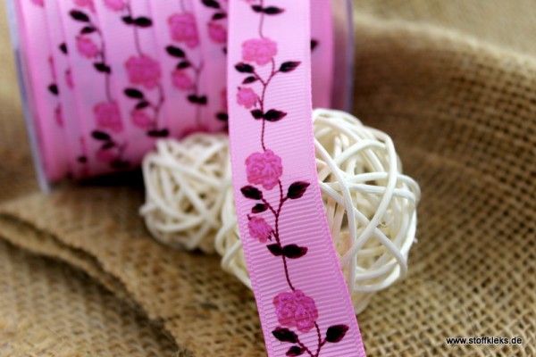 Ripsband | Rosen | pink