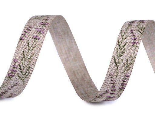 Band | Leinenoptik | 15mm | nature | taupe