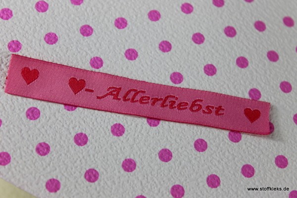 Applikation | Label | Allerliebst | rosa