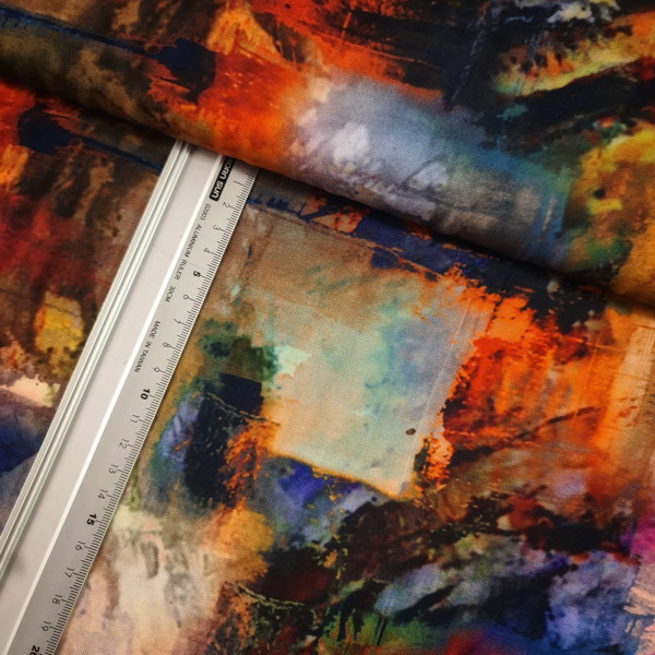 Viskose | bedruckt | Kunst | bunt