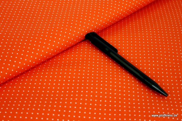Baumwolle | bedruckt | 1mm Punkte | rost/weiß