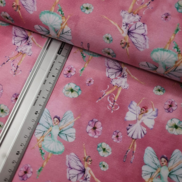 Jersey | bedruckt | Fairy Balerina | rosa