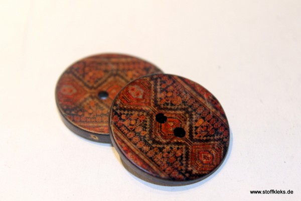 5 Kokosholz-Knöpfe "Orient"