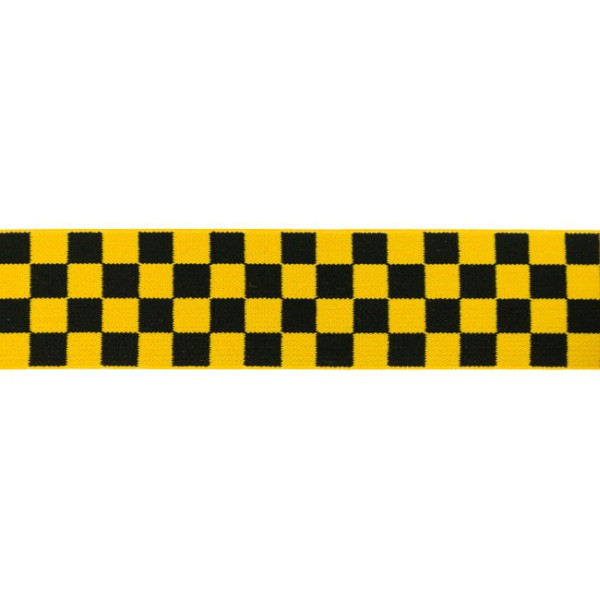 Gummiband | Karo | gelb | 4cm