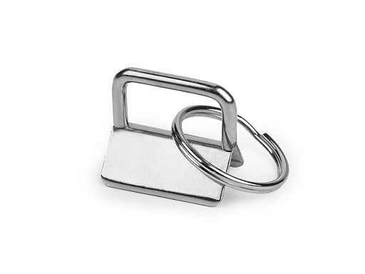 2 Endkappen für Schlüsselanhänger | Metall | 25mm | silber