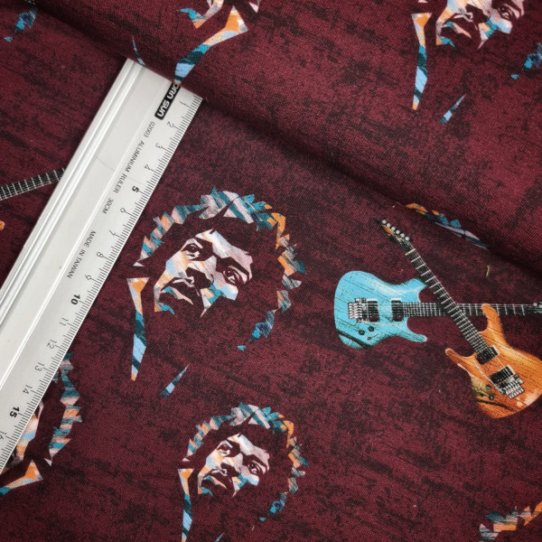 Sommersweat | French Terry | bedruckt | Jimi Hendrix | rost