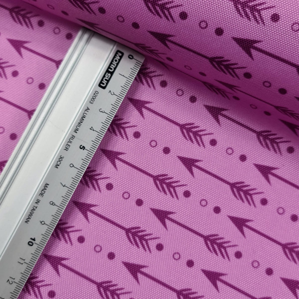 Outdoorstoff | bedruckt | this way | pink/beere