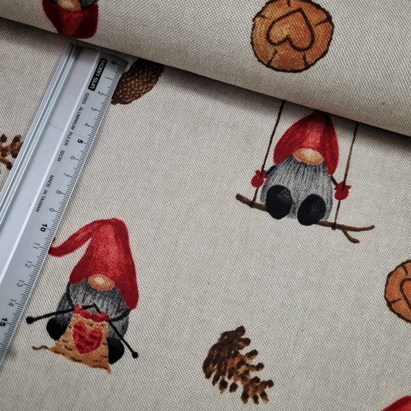 Canvas | Baumwolle | bedruckt | fleißige Helferlein | natur