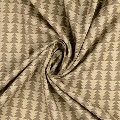 Baumwolle | bedruckt | Tannenbäume | beige