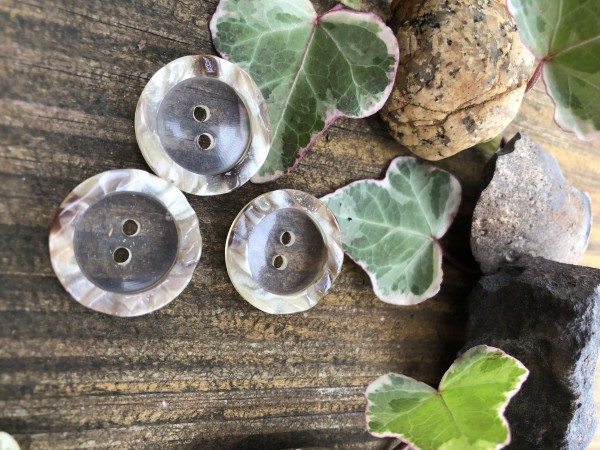 5 Kunststoffknöpfe | Hornrand | 4-Loch | 1,8cm
