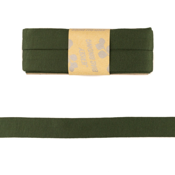 dehnbares Viskose Schrägband/Einfassband | 40 / 20mm | 3m | 187120 | army green