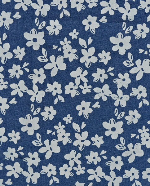 Sommer - Jeans | bedruckt | Flower | jeansblau