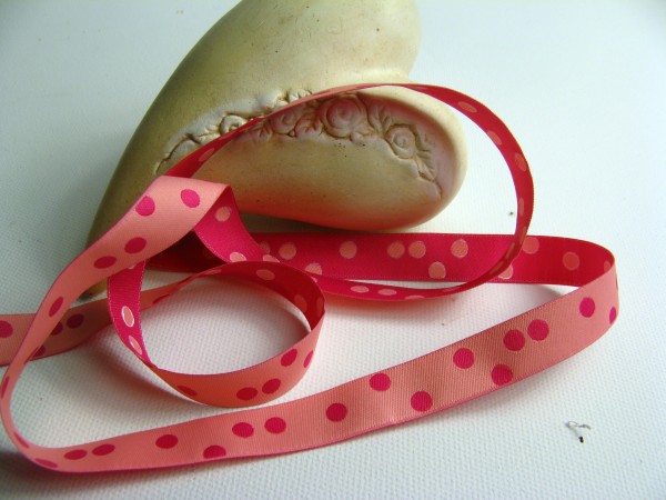 Webband | Punkte rosa/pink