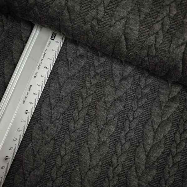 Quiltsweat | Zopfmuster | anthrazit melange