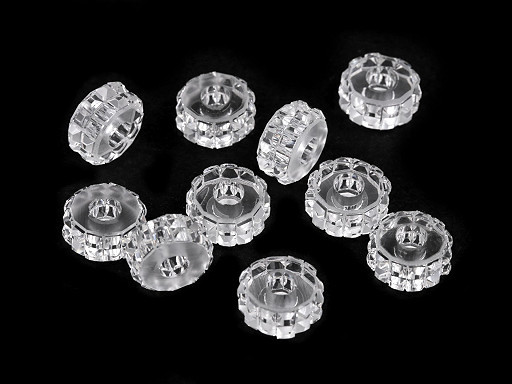 10 Kunststoffperlen | Kordelenden | 5mm Kordel | transparent