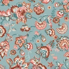 Baumwolle | bedruckt | PAISLEY FLOWER | hellblau