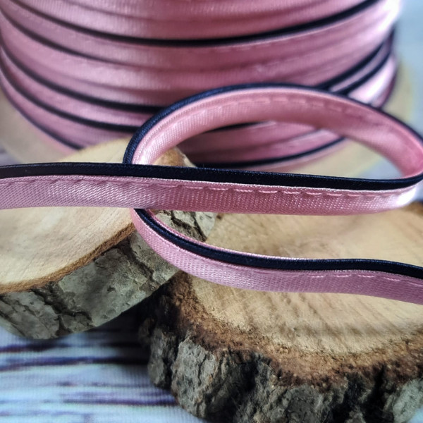 Satinpaspel | 7mm | 2-farbig | 2-farbig | rosa/dunkelblau