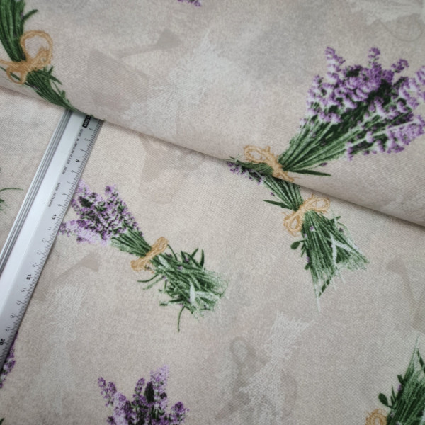 Canvas | Baumwolle | Lavendel | natur
