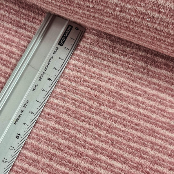 Bekleidungsfrotte | doubleface | Streifen | altrosa/weiss