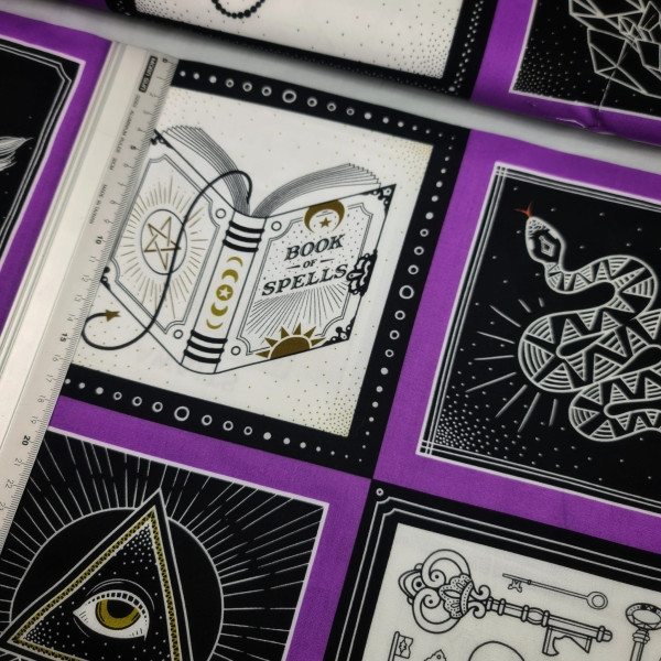Baumwolle | bedruckt | Michael Miller | Book of Spells | bunt