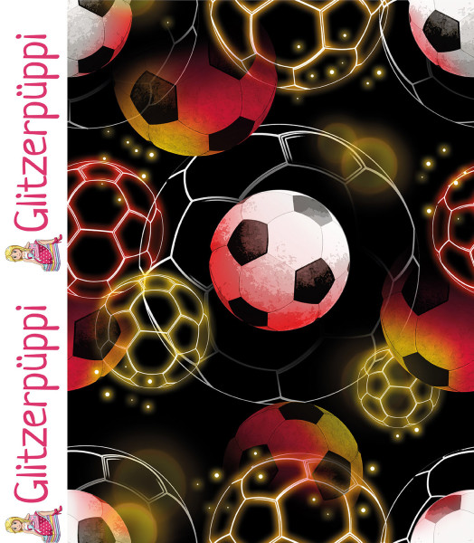 Glitzerppüppi Jersey | bedruckt | Fußball | schwarz