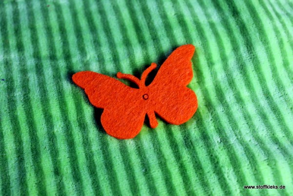 Filzapplikation | Schmetterling | orange