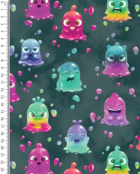 Alpenfleece | bedruckt | funny drops | petrol