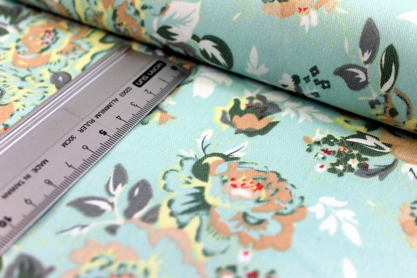 Jeans | Stretch | Blumen | mint