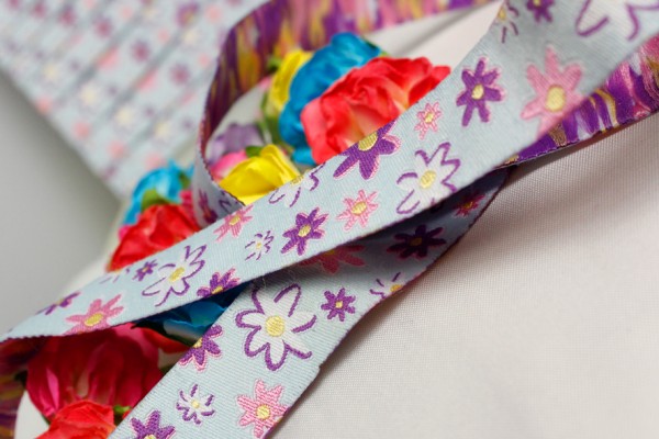 Webband | Flower by flower hellblau